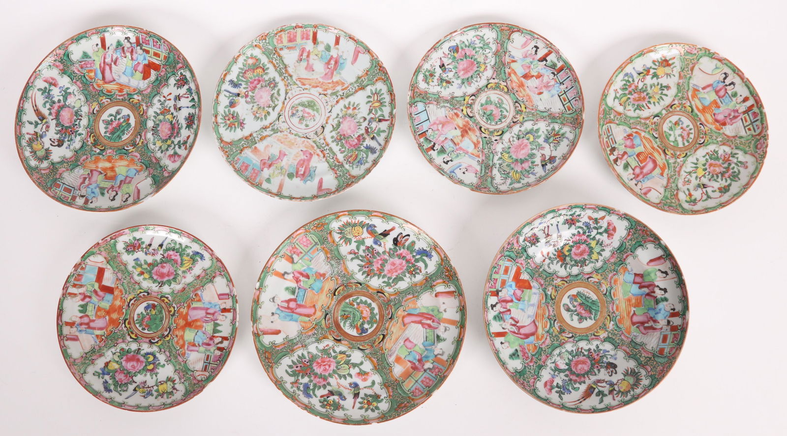 A Group of Chinese Rose Medallion Plates (1 of 11)