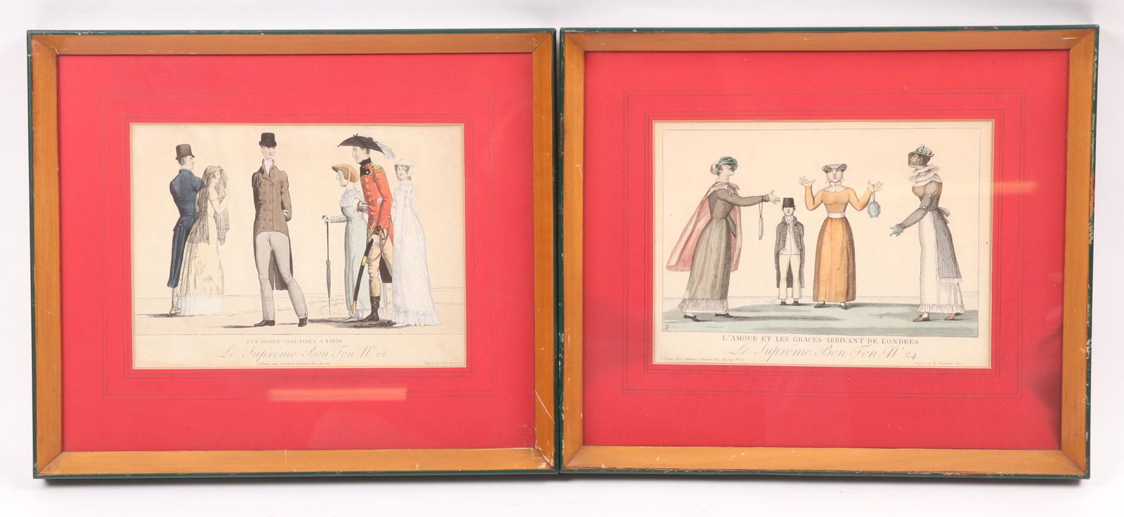 A Pair of Satirical French Prints c. 1815 (1 of 10)
