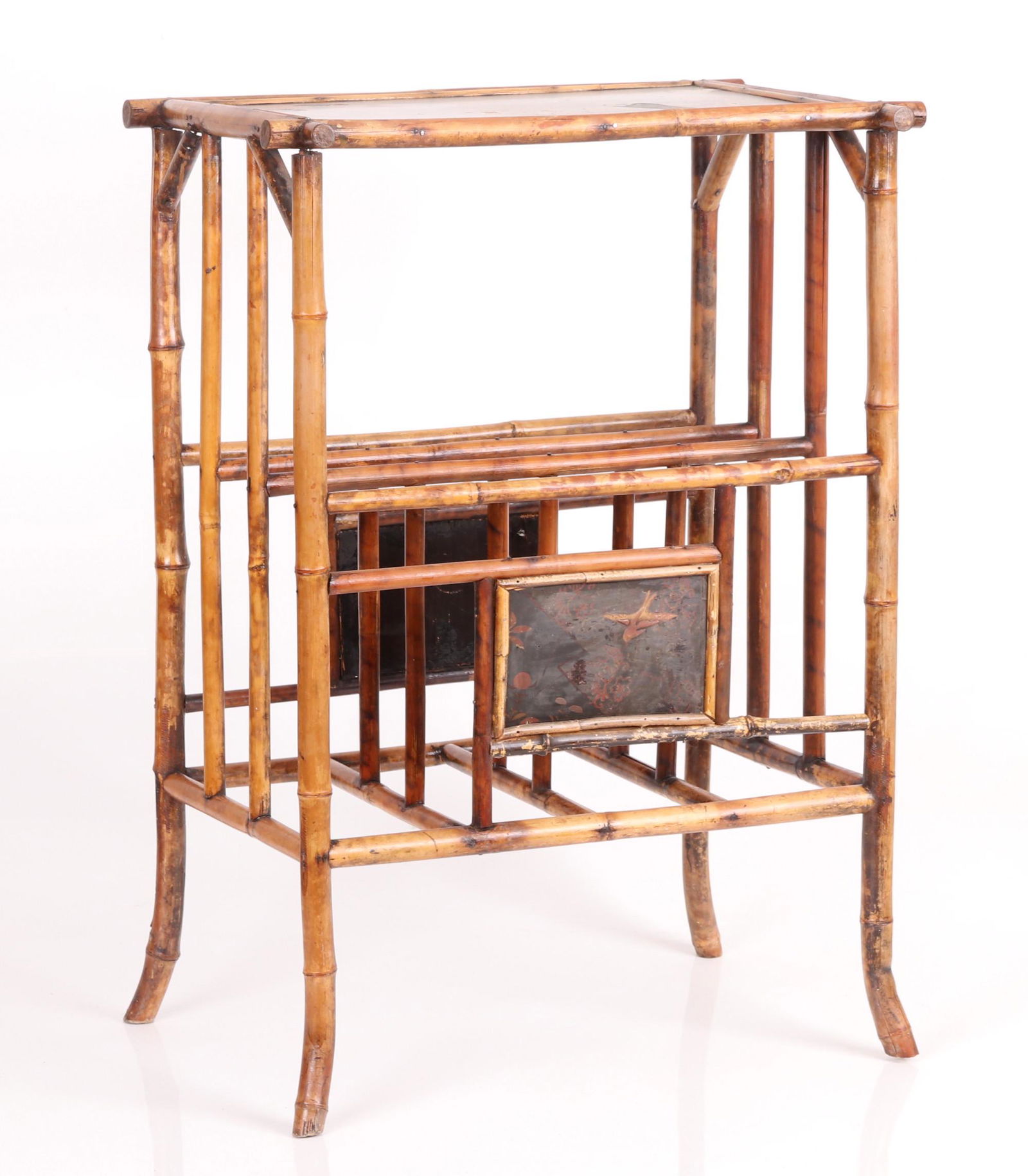 Victorian Bamboo Magazine Rack (1 of 9)