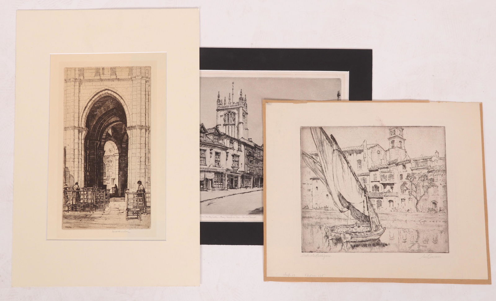 Three Etchings Including Samuel Chamberlain (1 of 10)