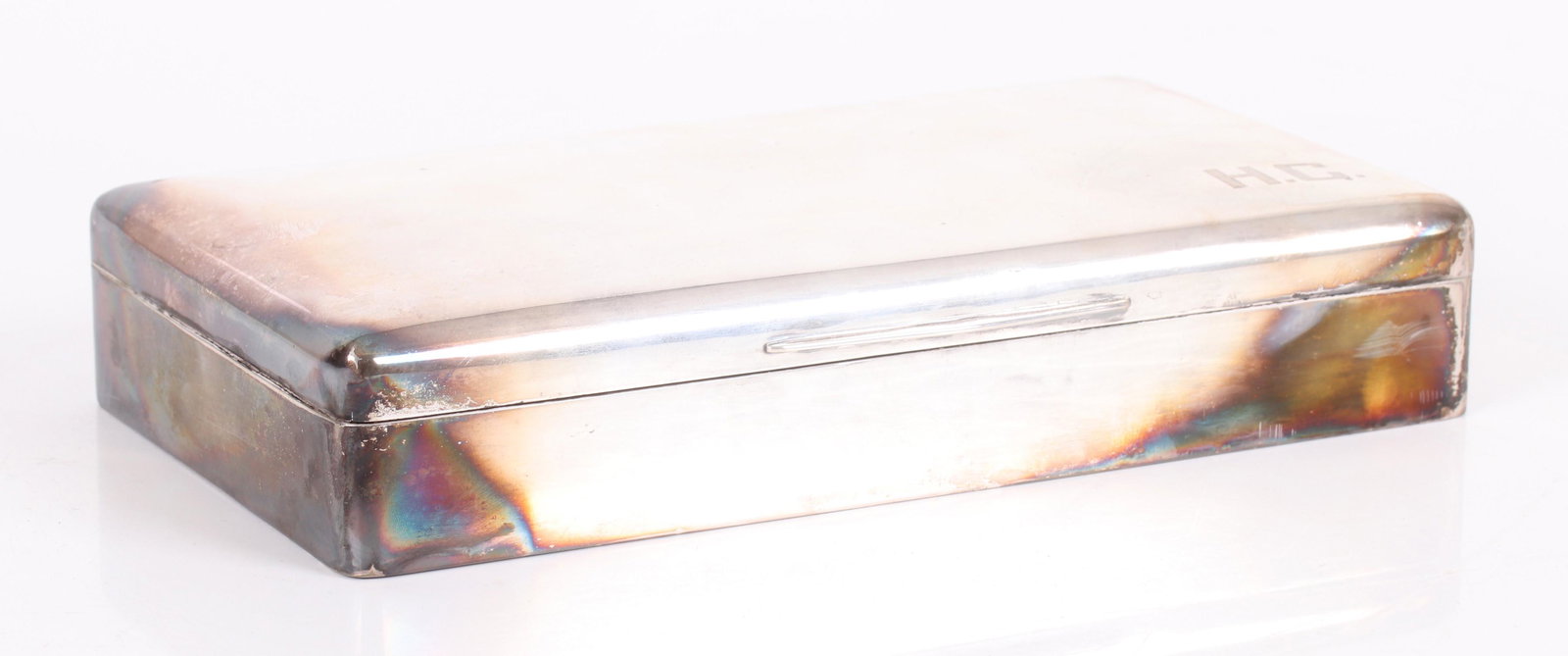 A Large 800 Silver Cigarette Box (1 of 8)