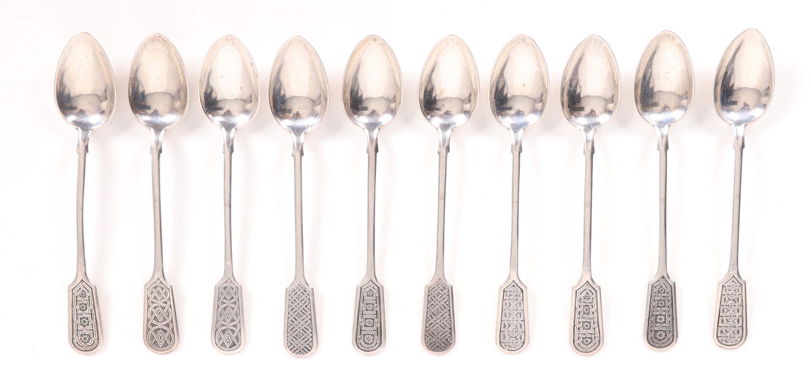A Set of Silver Coffee Spoons with Niello (1 of 6)