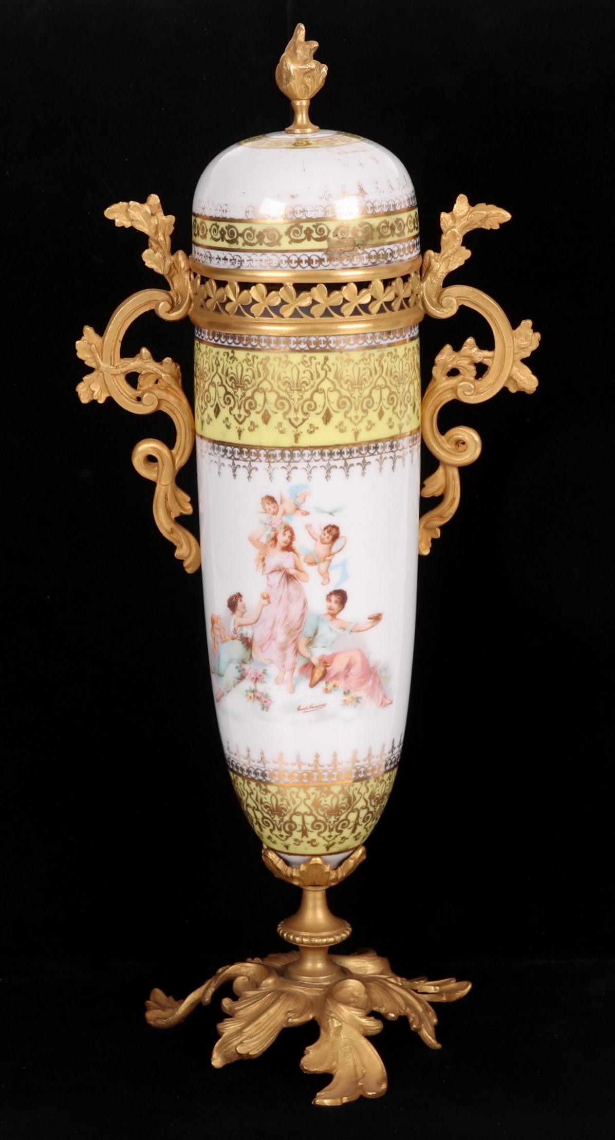 An Ormolu Mounted Sevres Style Porcelain Urn (1 of 8)