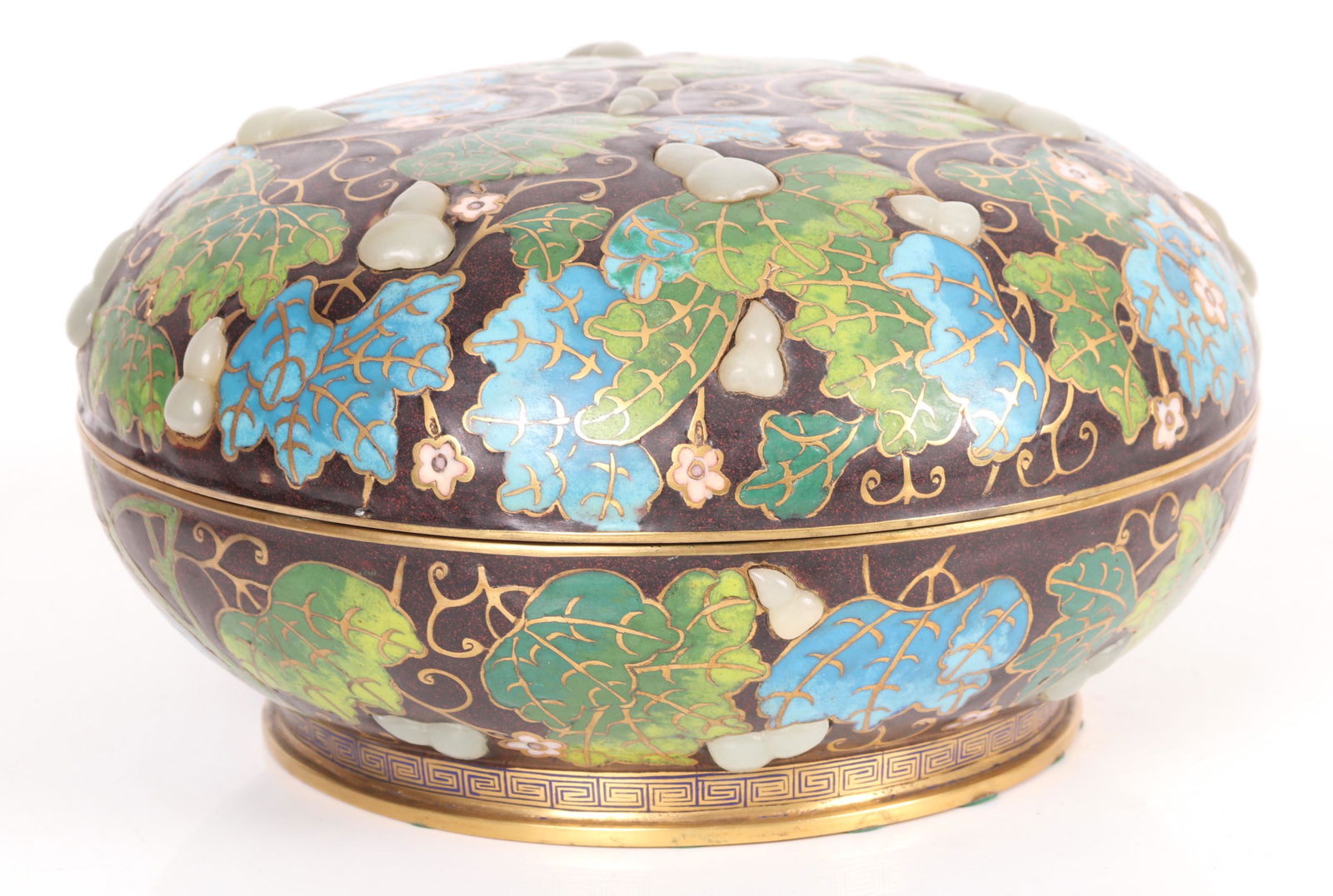 A Large Chinese Cloisonne and Jade Box (1 of 7)