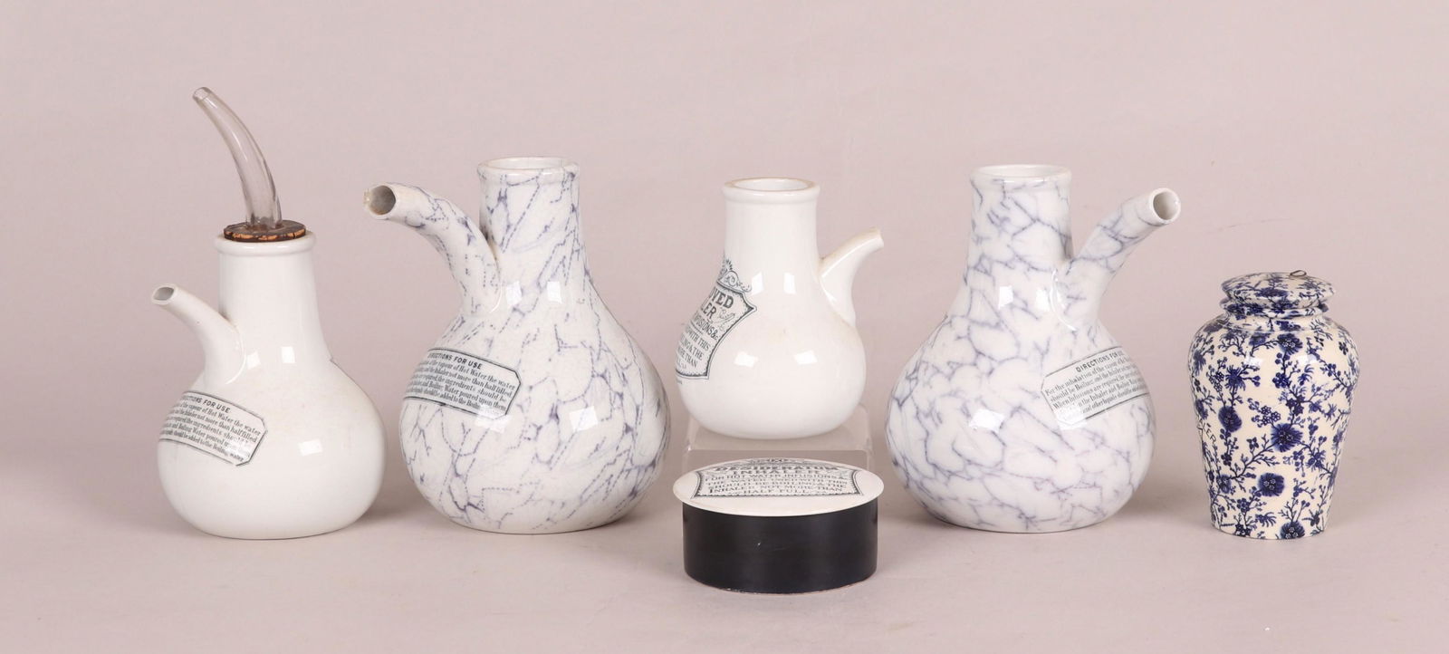 Six English Victorian Stoneware Inhalers (1 of 17)