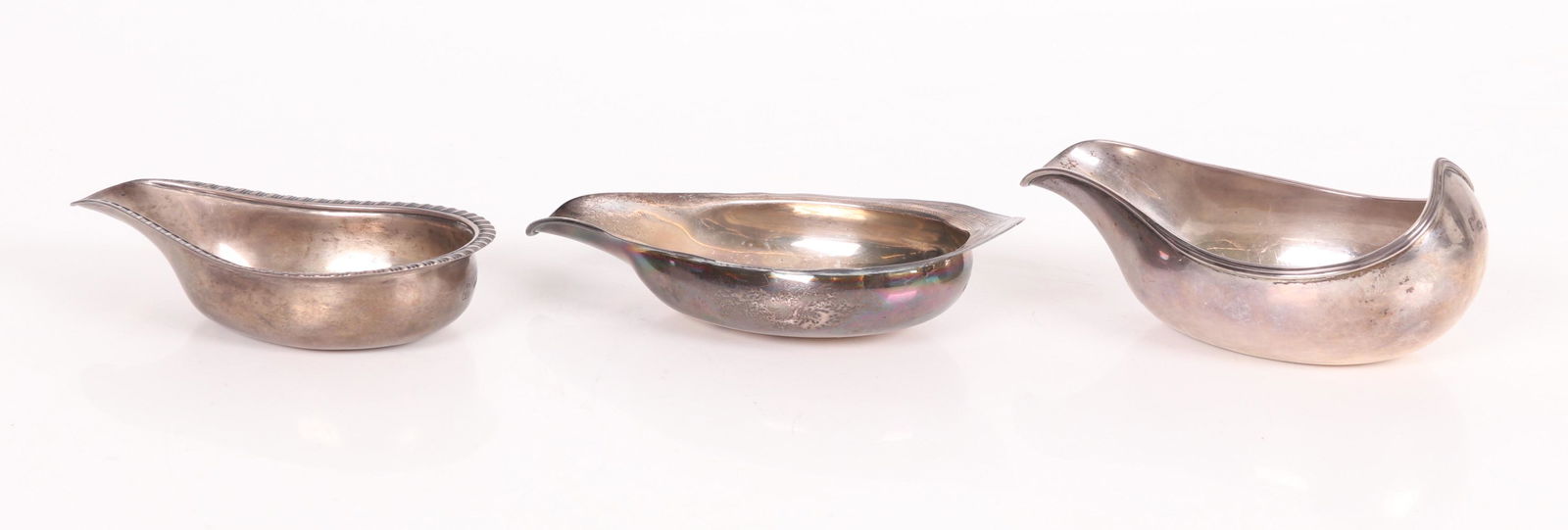 Three English Silver Pap Boats (1 of 8)