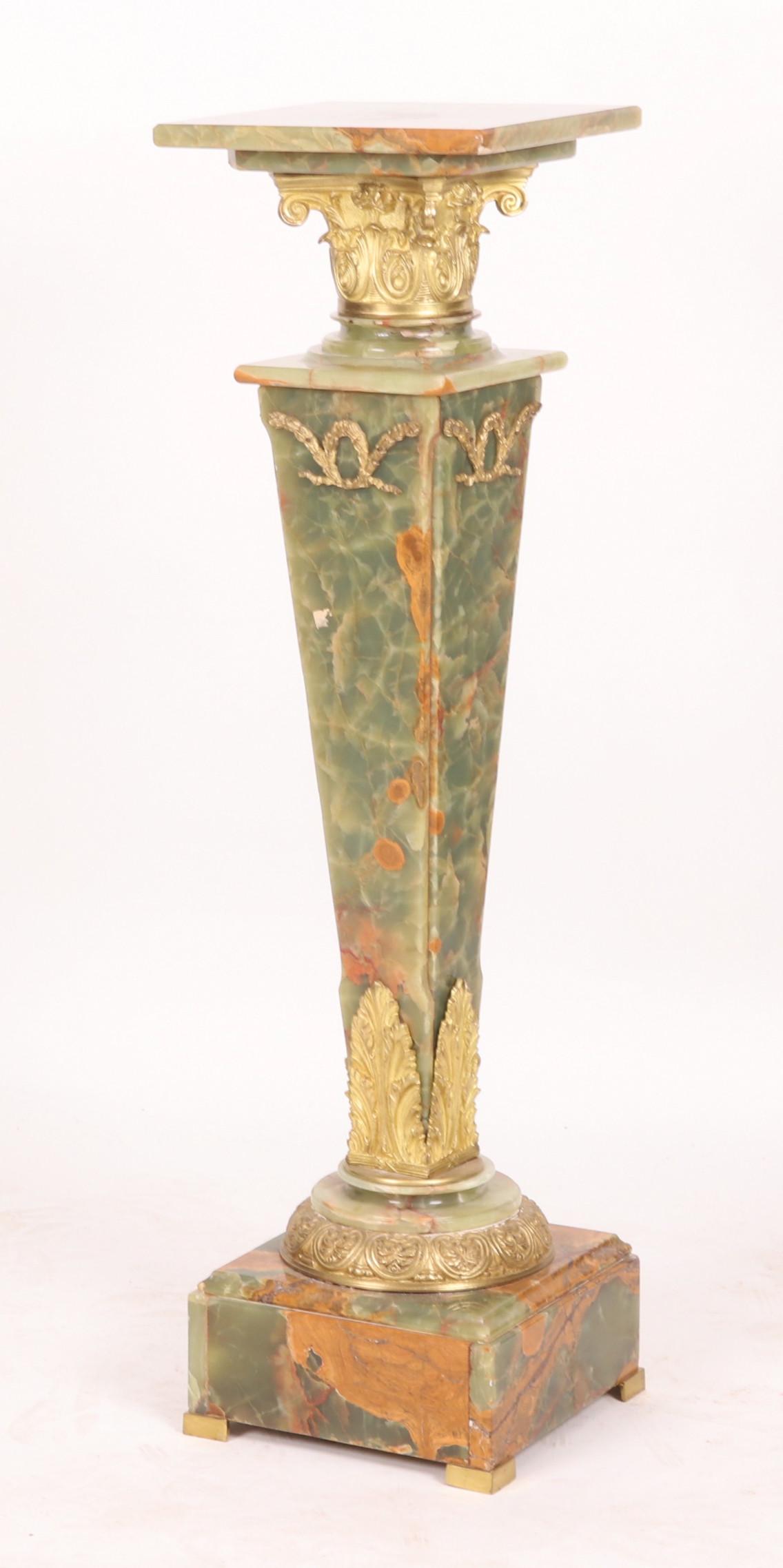 A French Green Onyx & Gilt Bronze Pedestal (1 of 10)