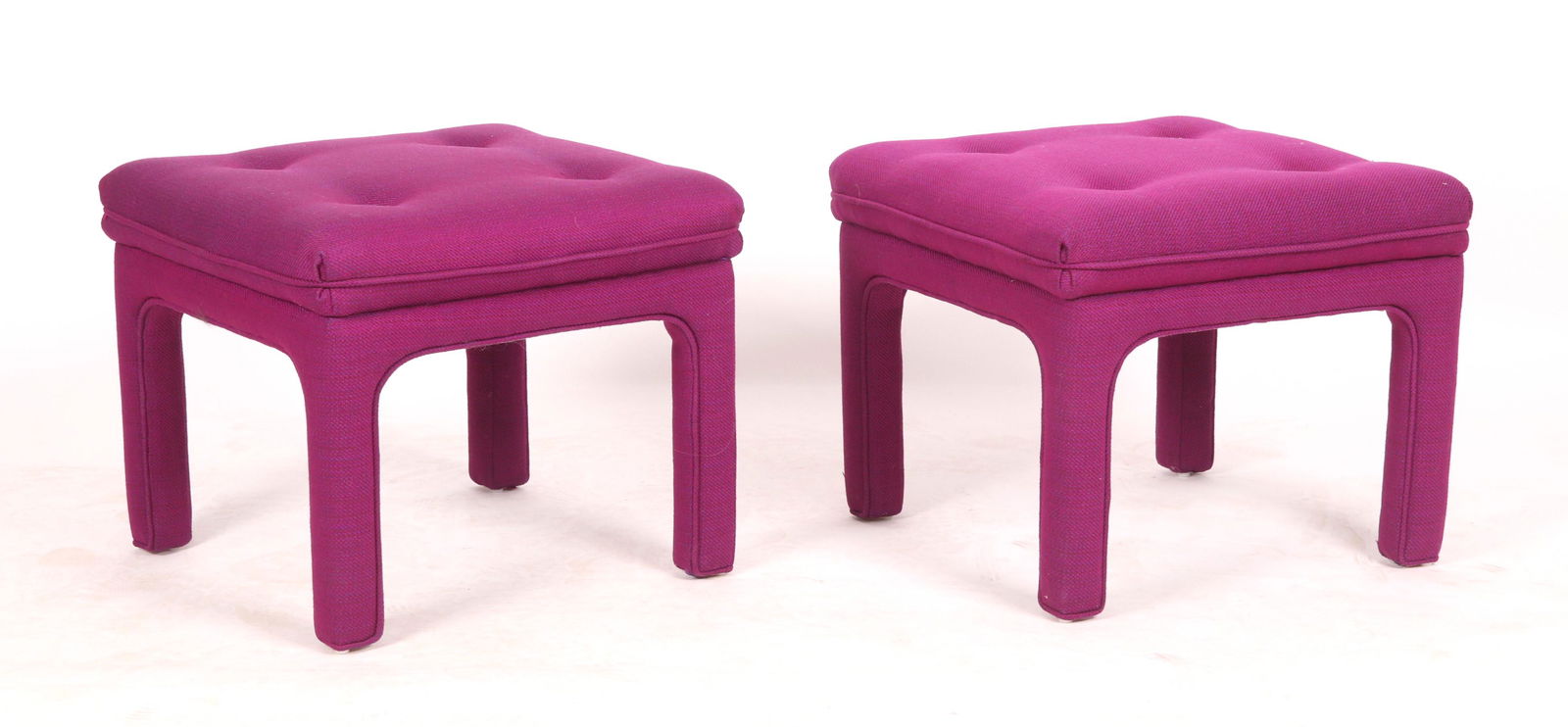 A Pair of Contemporary Purple Upholstered Stools (1 of 6)