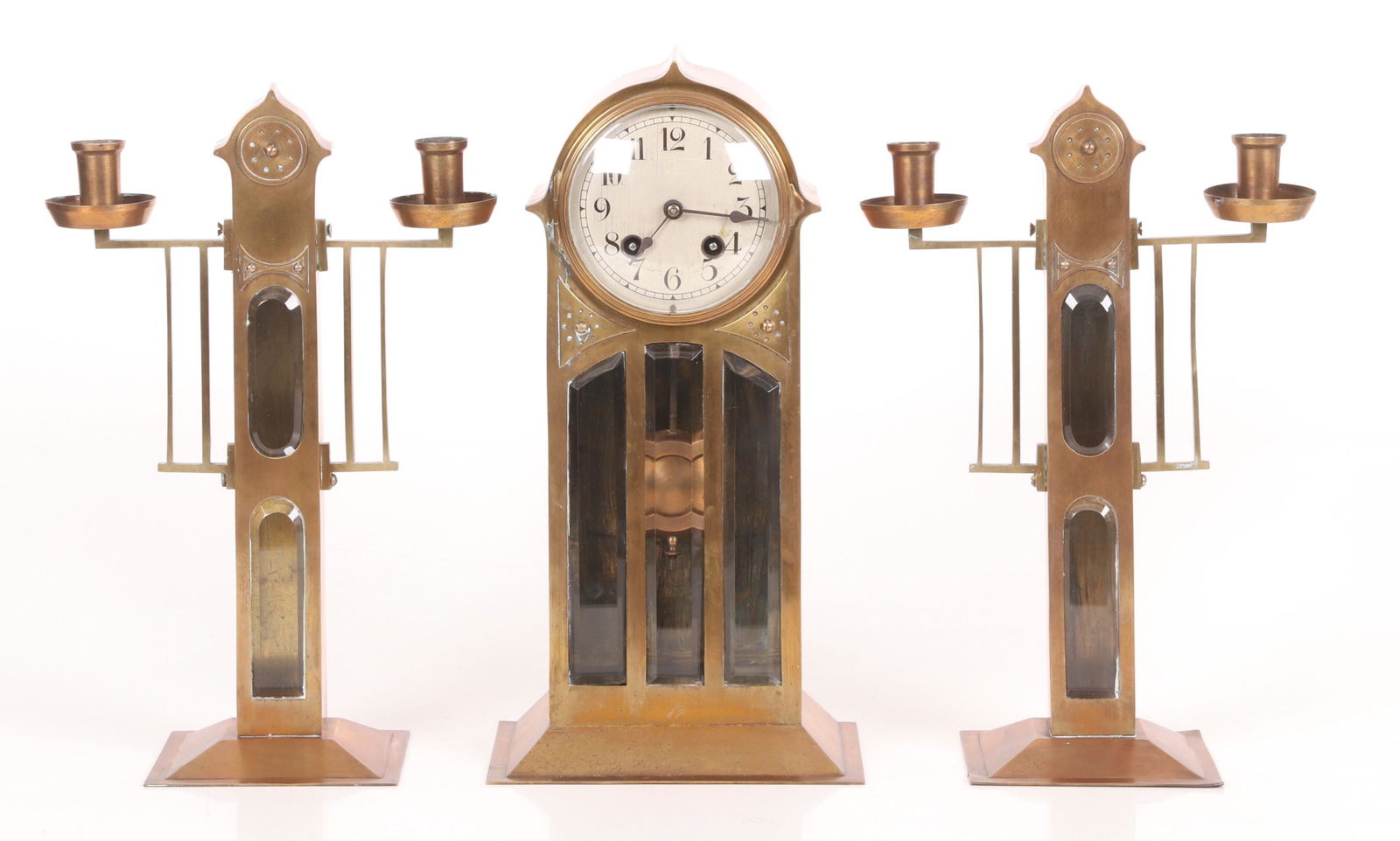 An Aesthetic Movement Clock with Garniture (1 of 11)