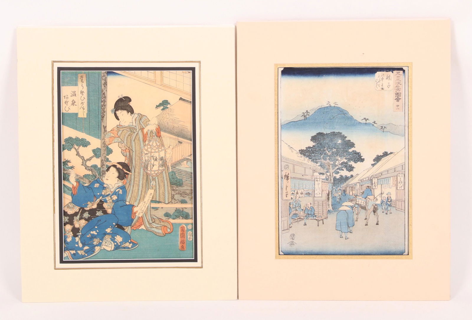 Two Japanese Woodblock Prints (1 of 9)