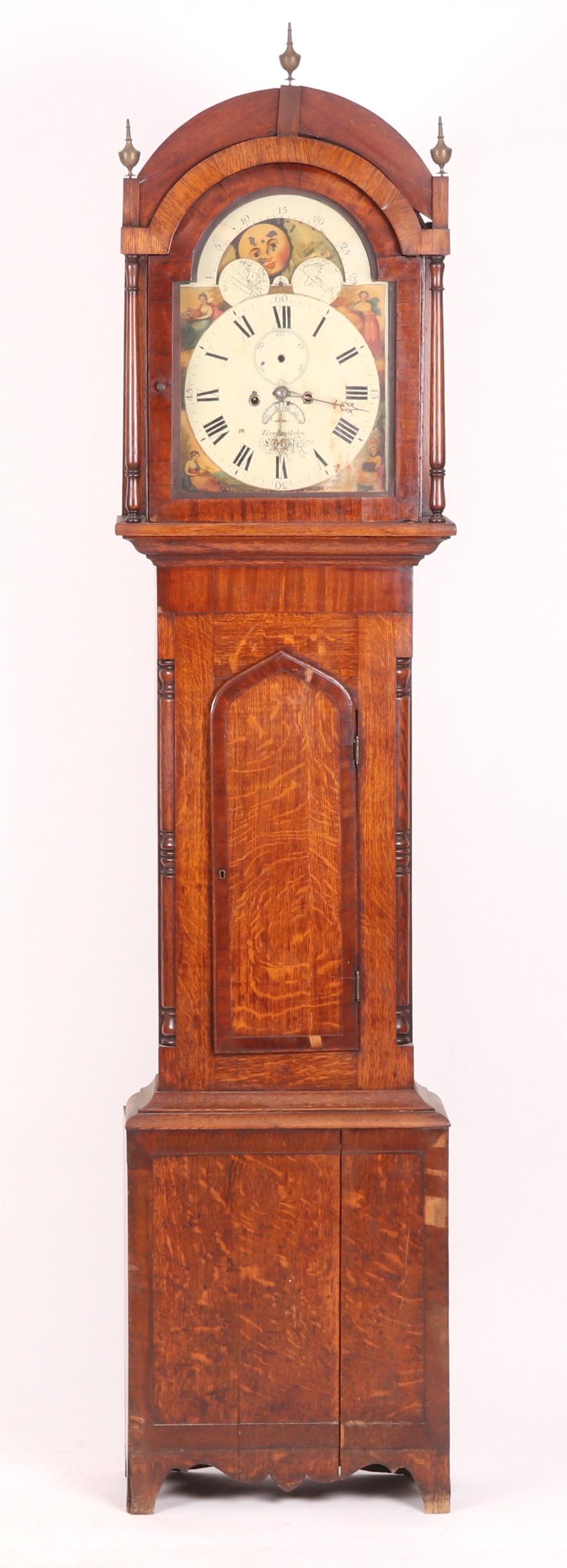 A Georgian Tall Case Oak Clock (1 of 14)