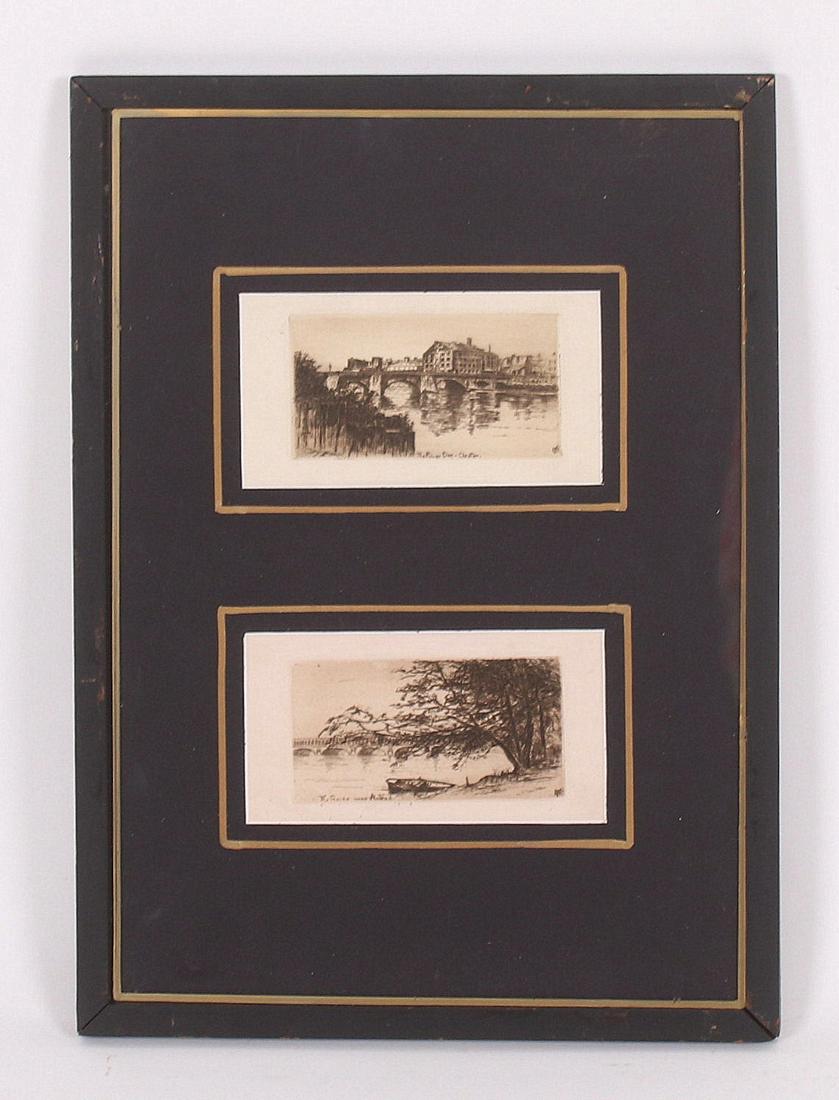 A Pair of Small Etchings, River Scenes (1 of 8)