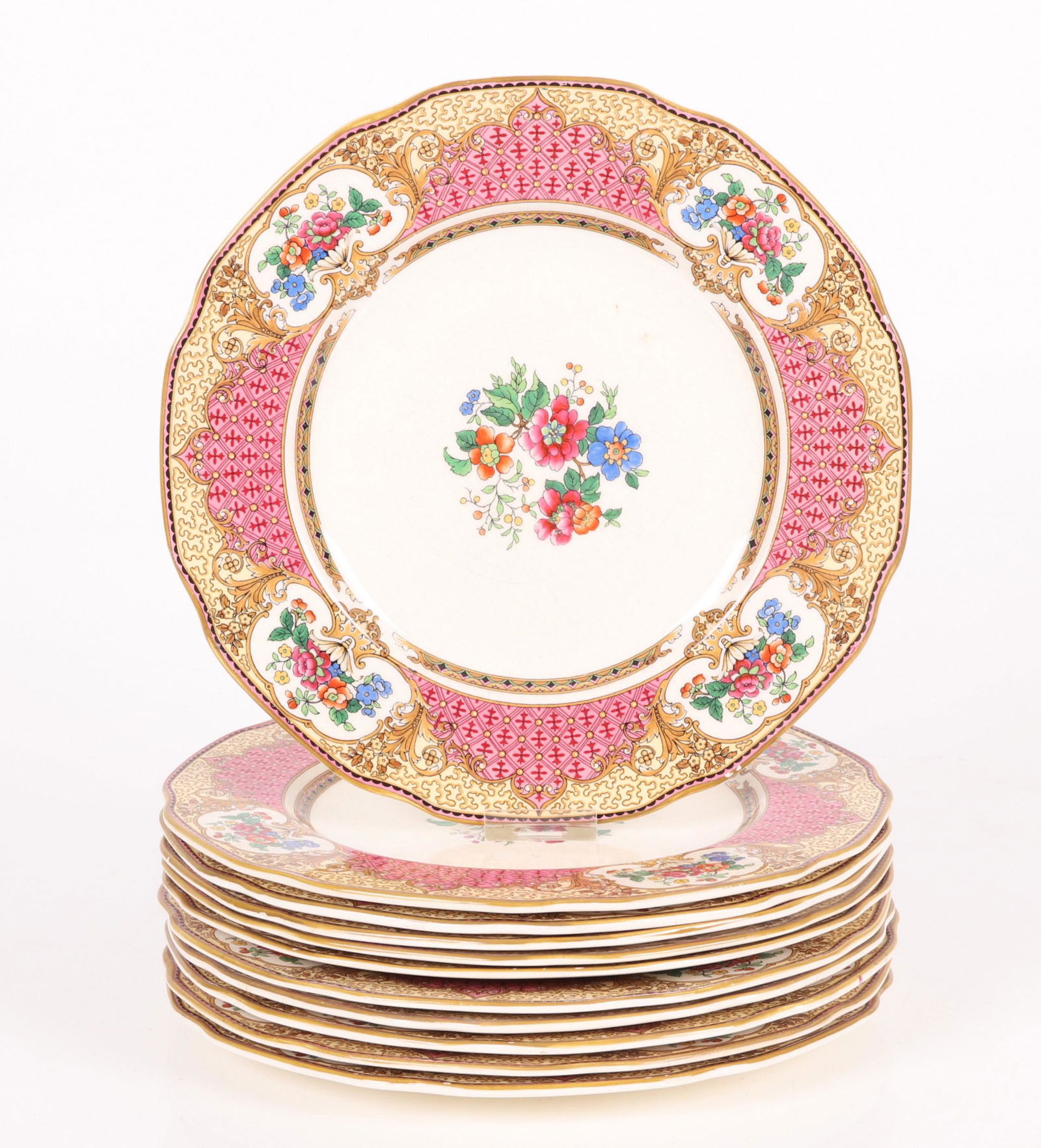 A Set of English Devon Ware Place Plates (1 of 7)