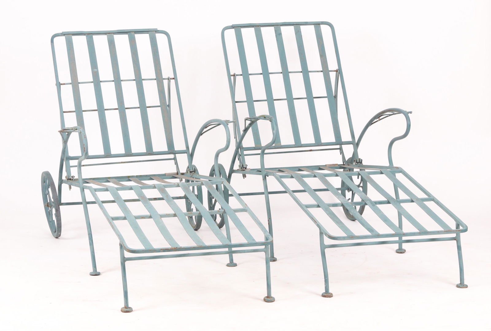 A Pair of Salterini Wrought Iron Chaise Lounges (1 of 18)