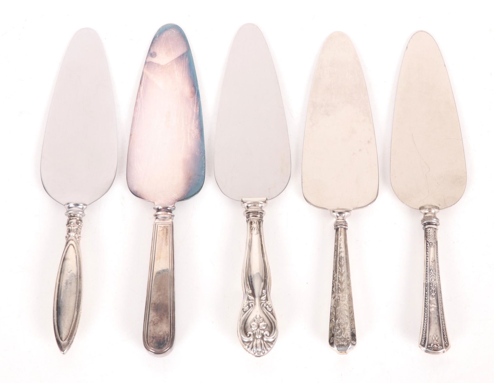 Five Sterling Handled Pie Servers (1 of 5)