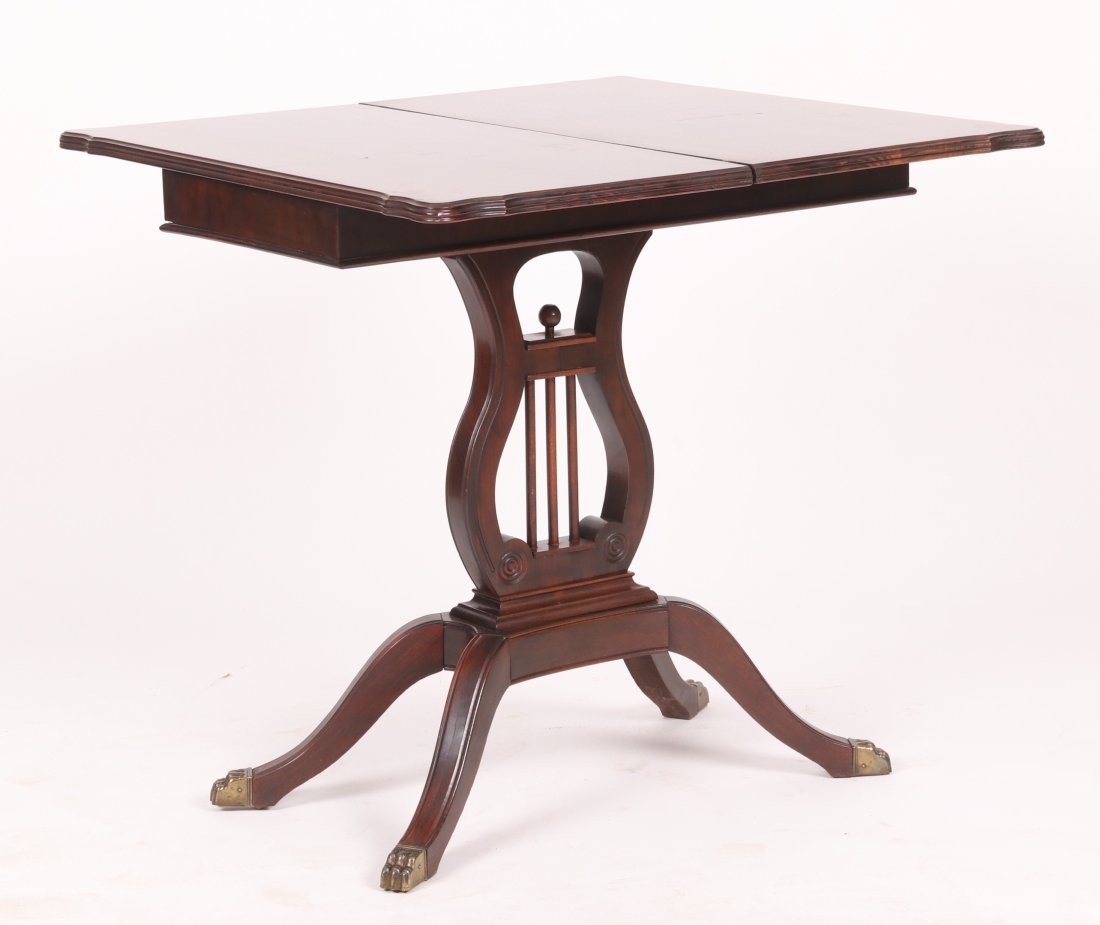 Duncan Phyfe Style Mahogany Game Table (1 of 9)
