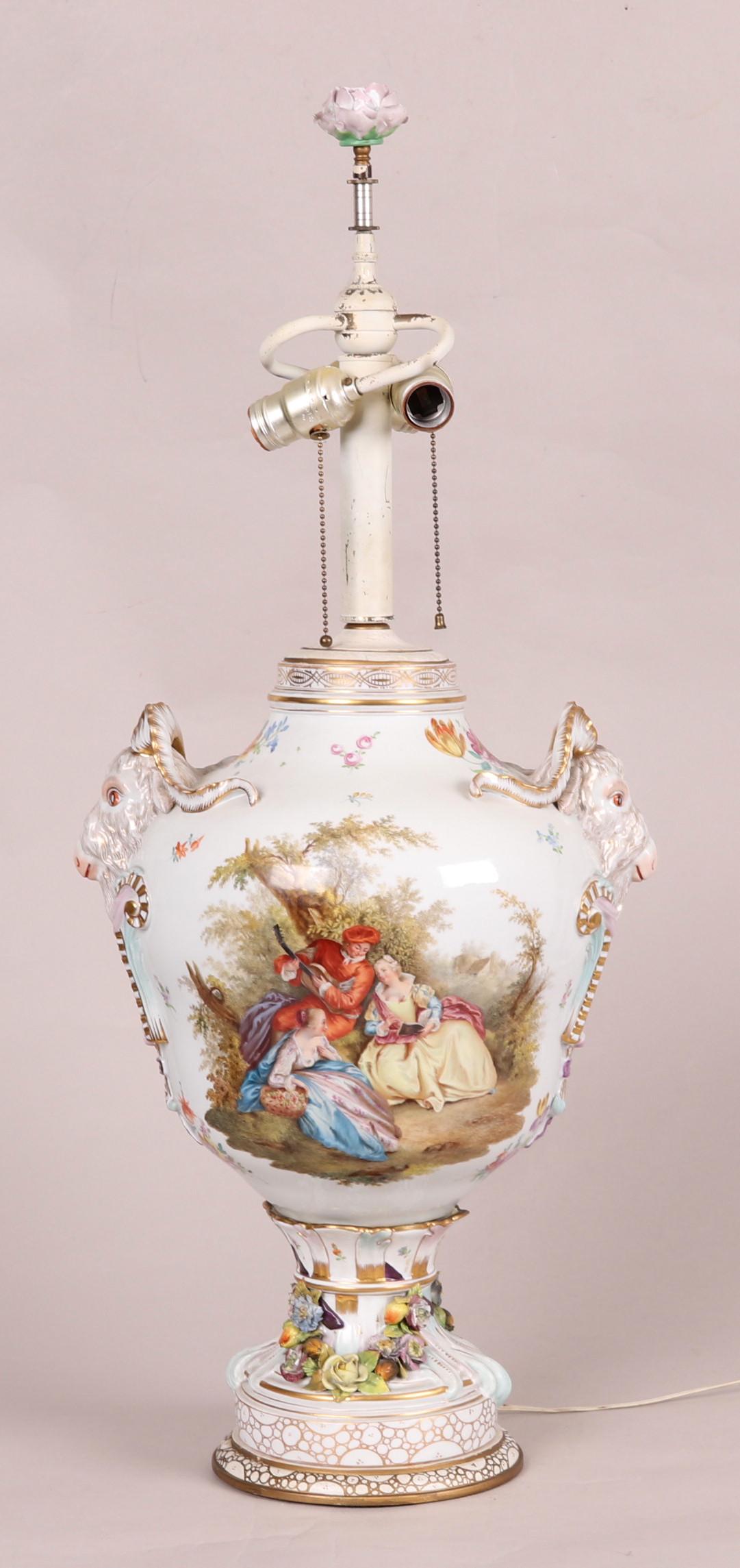 A Large Meissen Style Porcelain Urn (1 of 12)