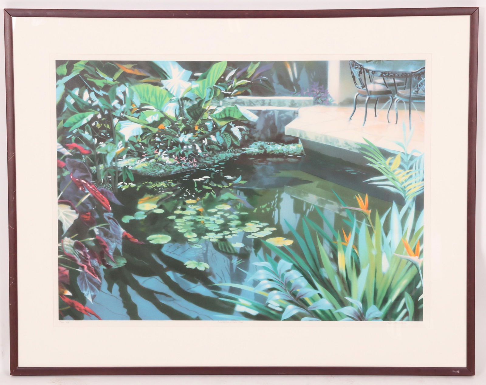 David T. Kessler (Born 1950) Serigraph: Interior Shimmer, pencil signed and numbered 3/20, an artist proof. Dimensions: Sight is 26" x 36", the frame 35" x 44". Provenance: From a Philadelphia collection.