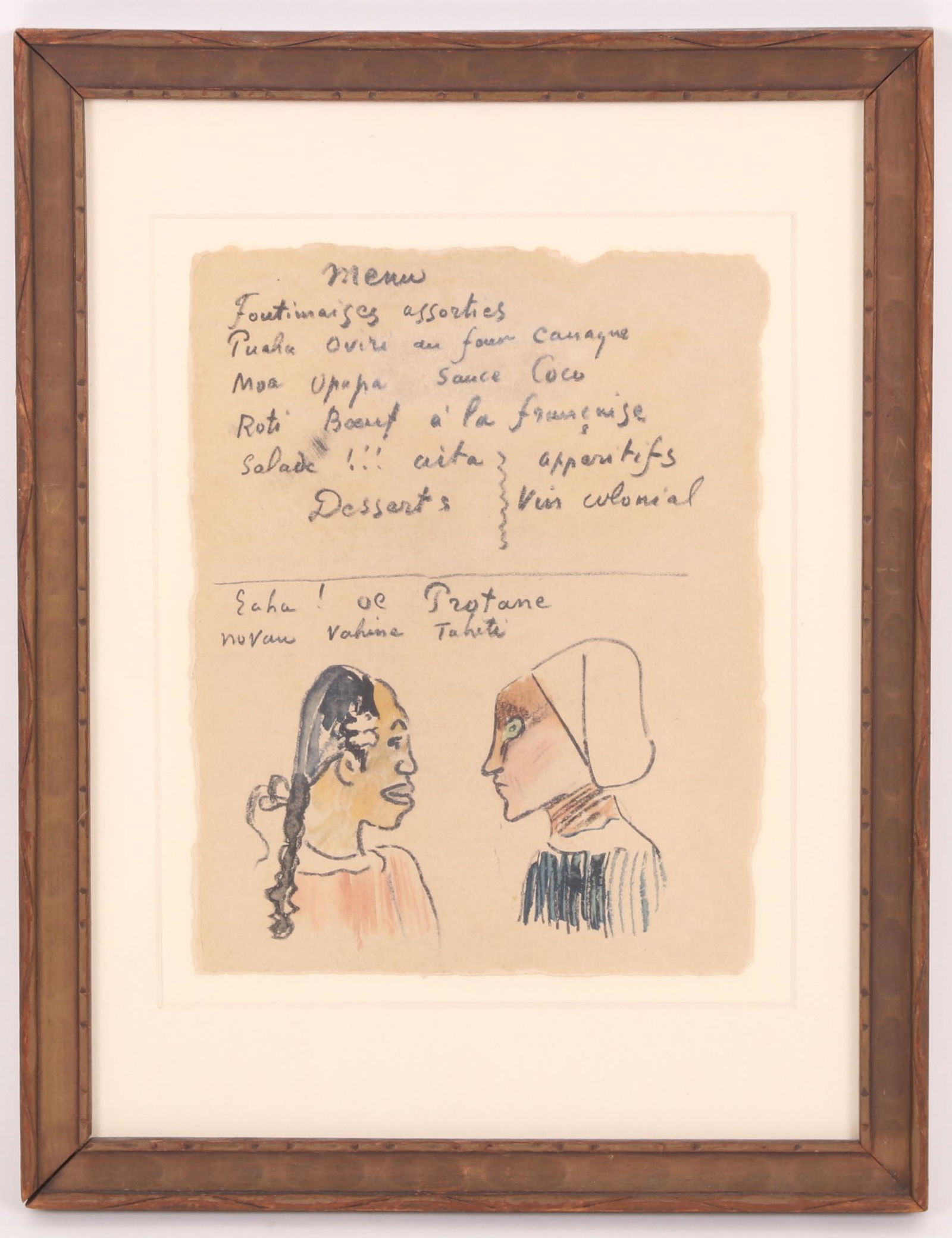 After Paul Gauguin, Menu Page Lithograph (1 of 4)