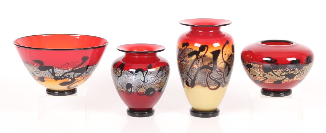 Michael Nourot (1949 - 2015) Art Glass Set (1 of 7)