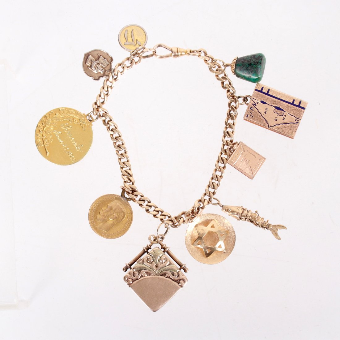 A 14K Gold Charm Bracelet (1 of 13)