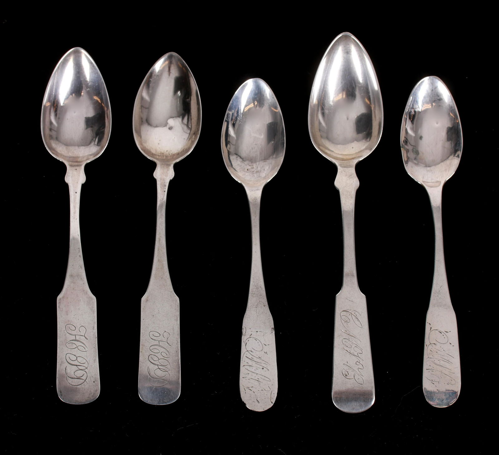 Five New York Coin Silver Spoons (1 of 6)