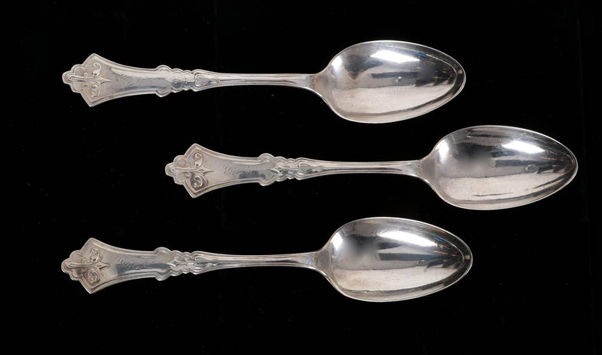 Three Sterling Silver Serving Spoons