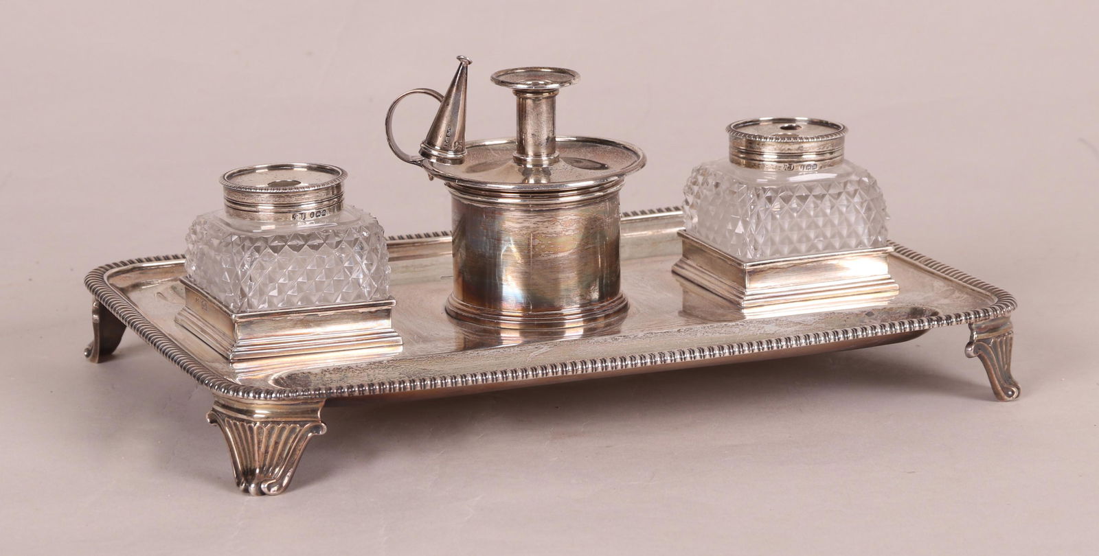 A Sterling Silver Standish by John Emes, London (1 of 11)