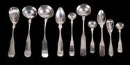 Ten Pieces Early Boston Coin Silver Flatware