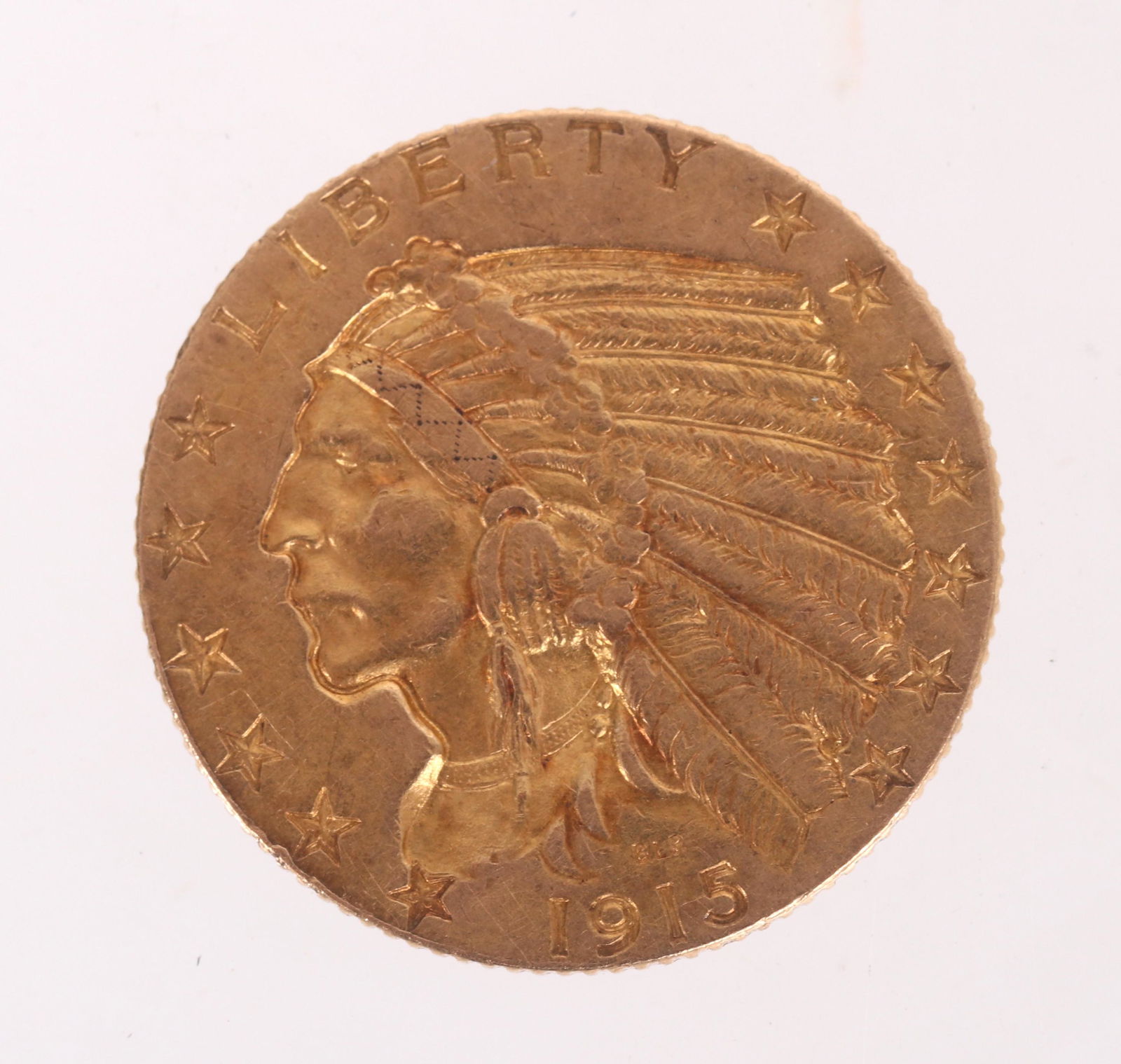 A 1915 Gold Five Dollar Coin (1 of 3)