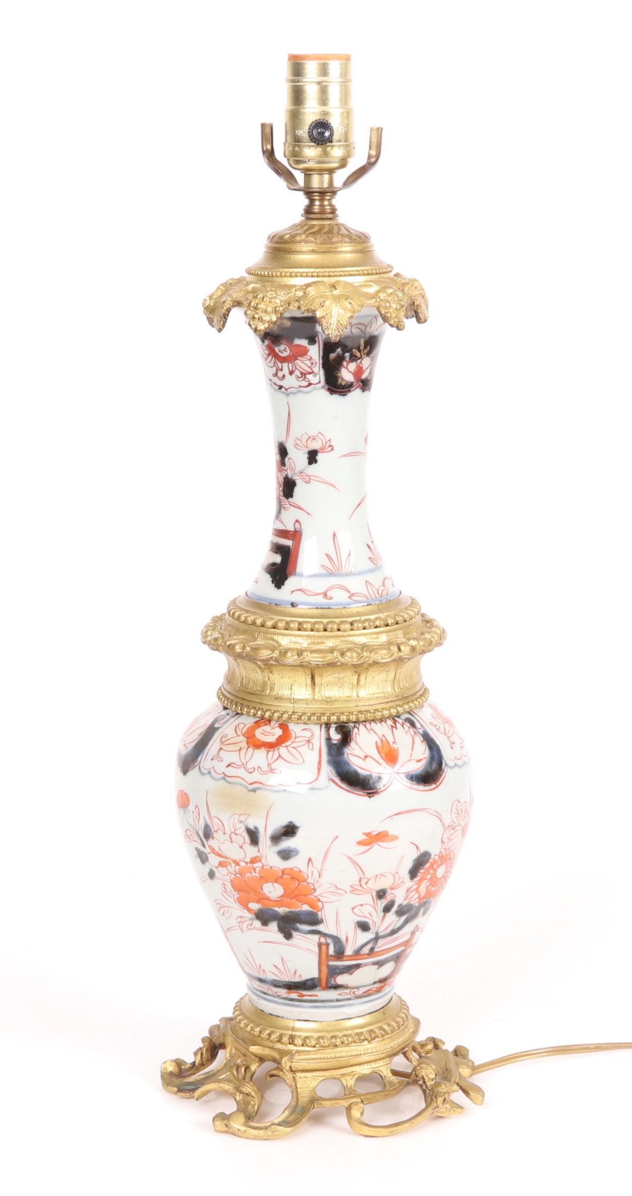19th C. French Ormolu Mounted Japanese Imari Lamp (1 of 7)