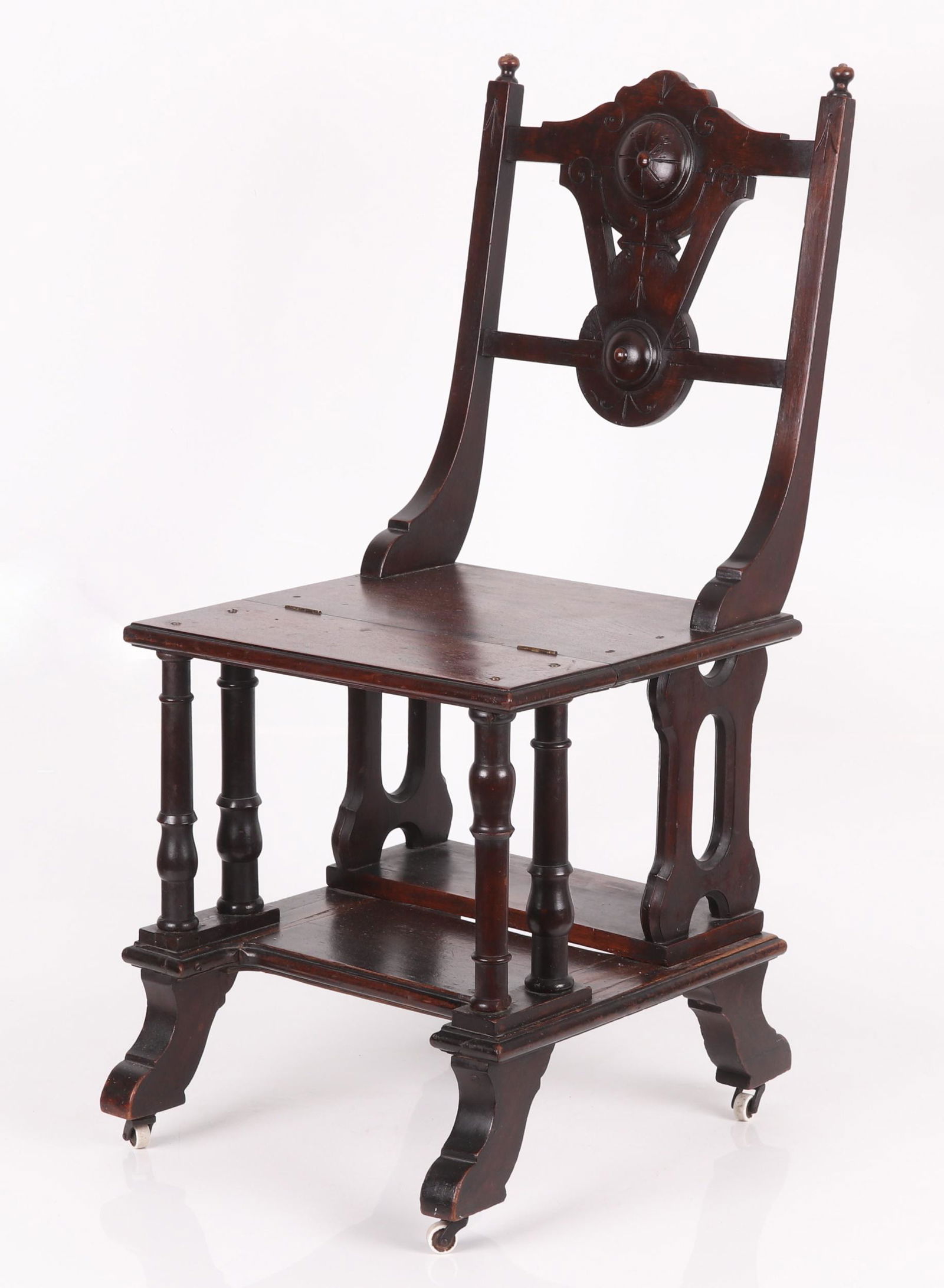 Victorian Walnut Metamorphic Library Step Chair (1 of 11)