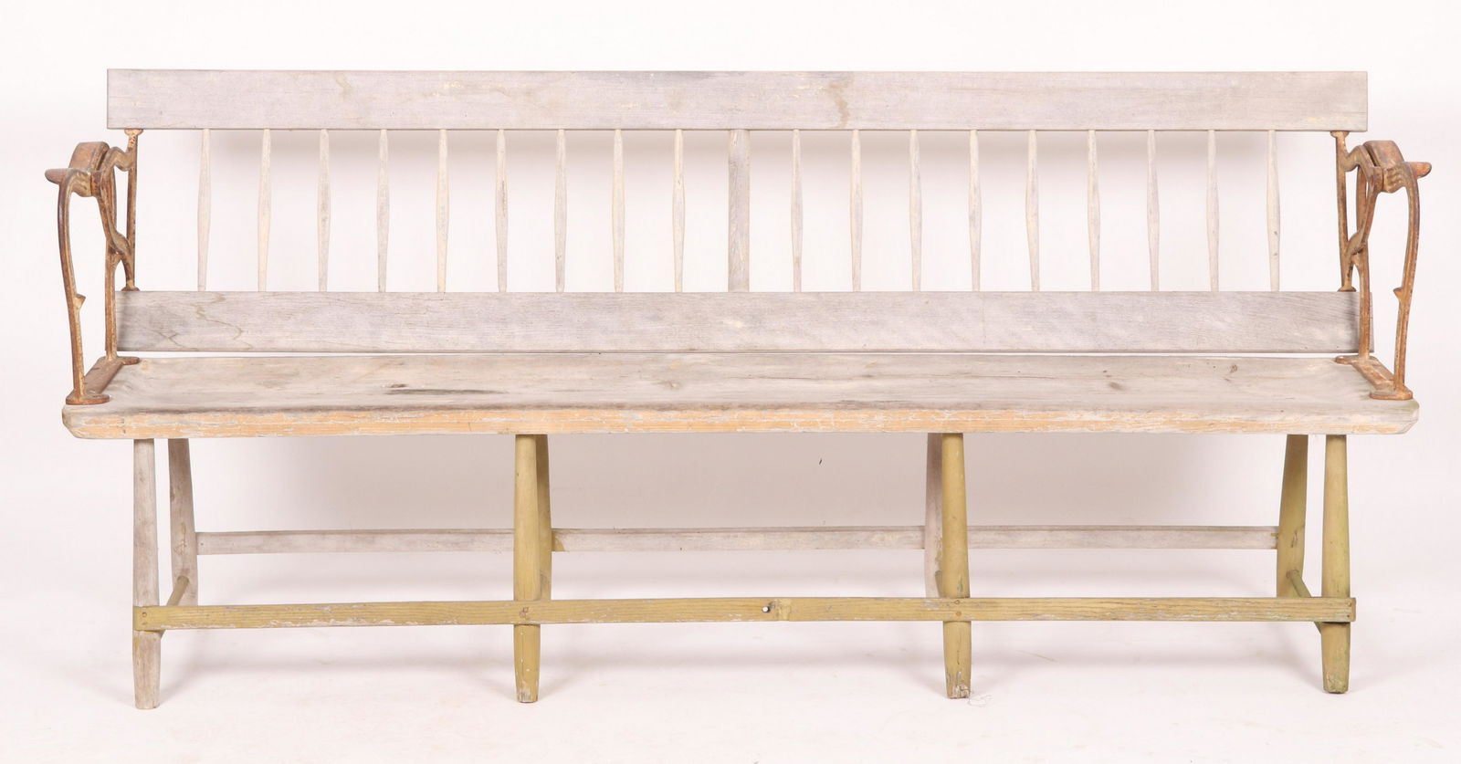 A Late 19th Century Cast Iron & Wooden Bench (1 of 7)