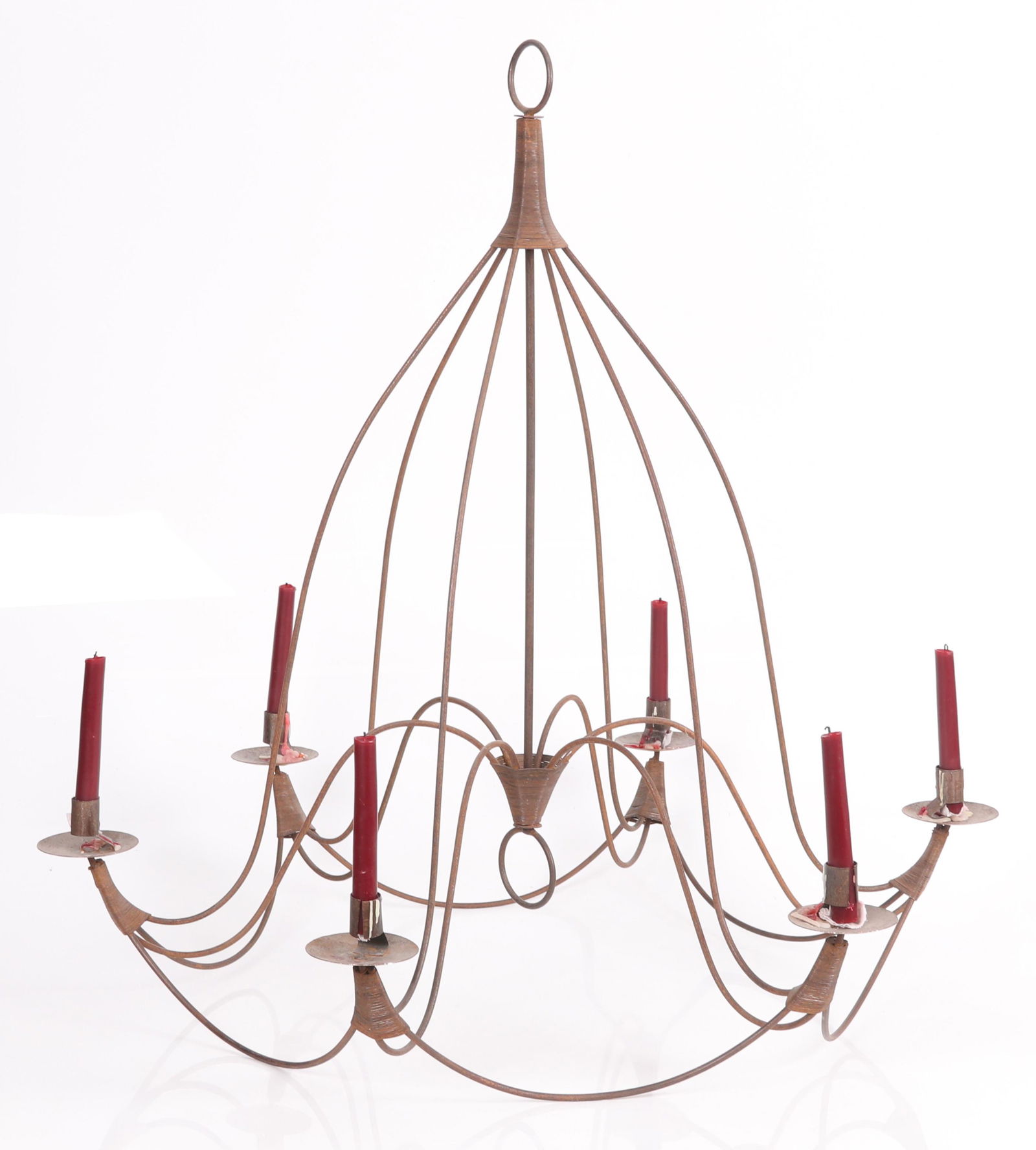 Wrought Iron Colonial Style Chandelier (1 of 6)