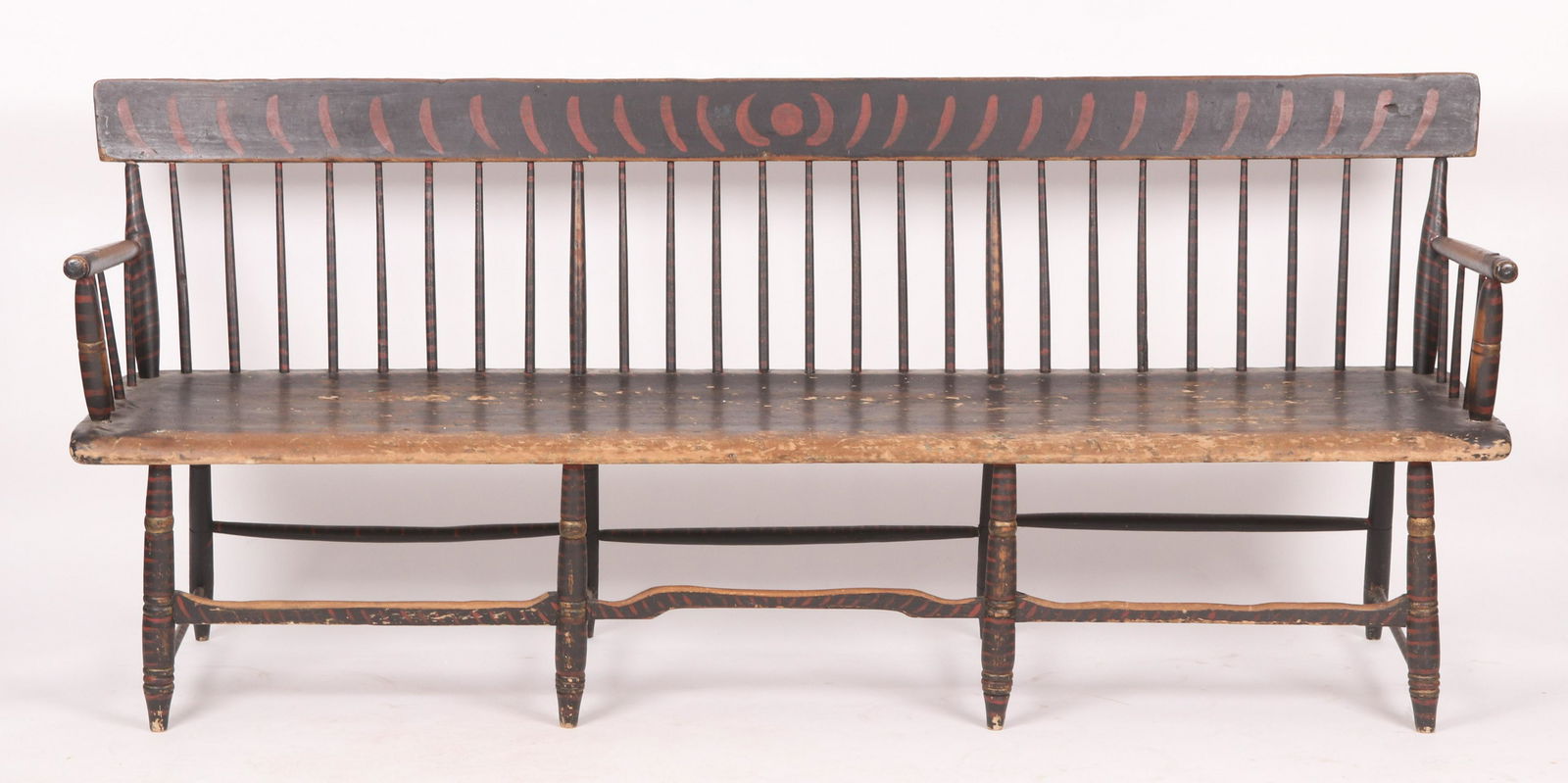 A 19th Century Paint Decorated Settee, Maine (1 of 11)