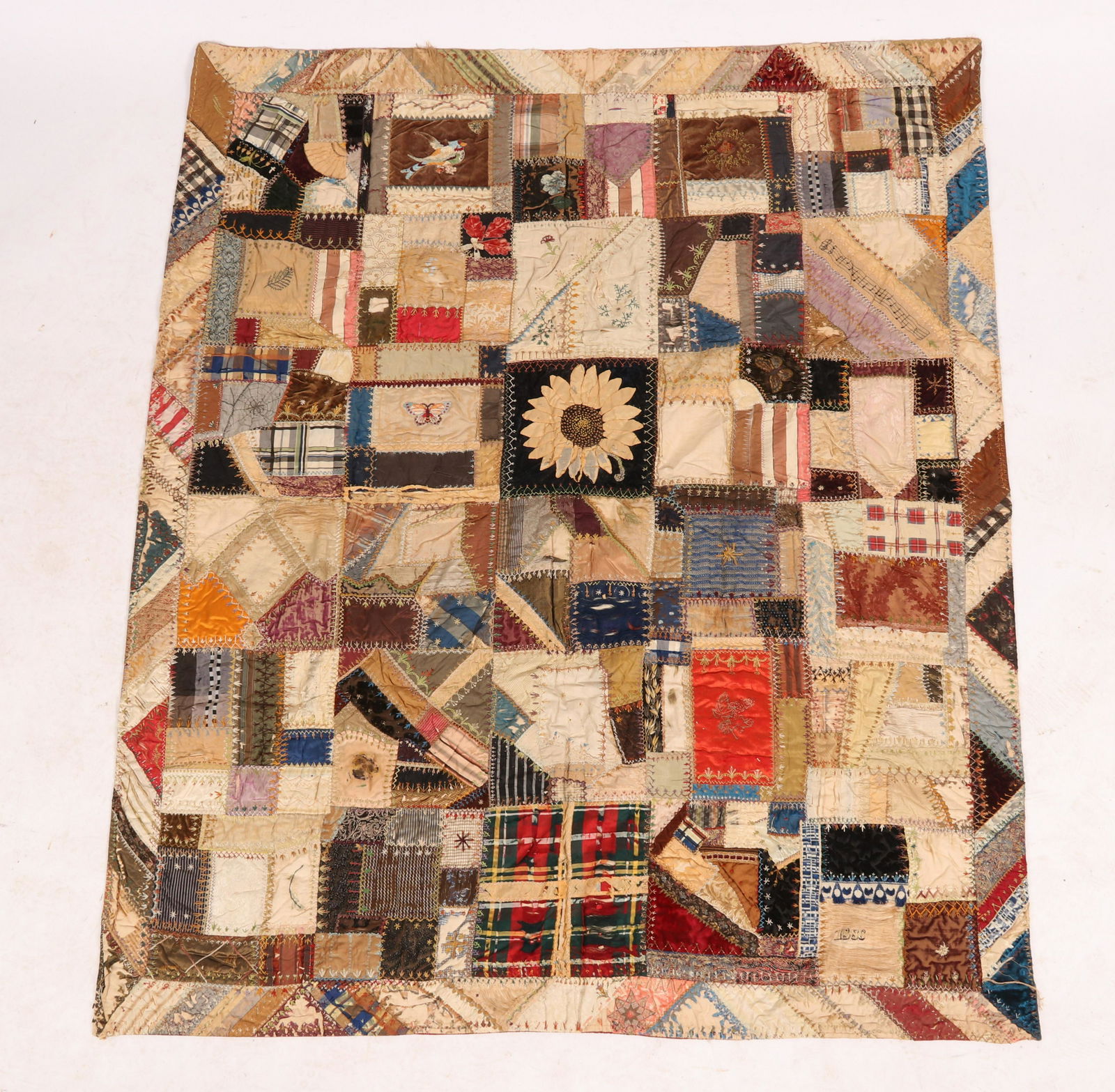 A Victorian Crazy Quilt Dated 1888 (1 of 11)