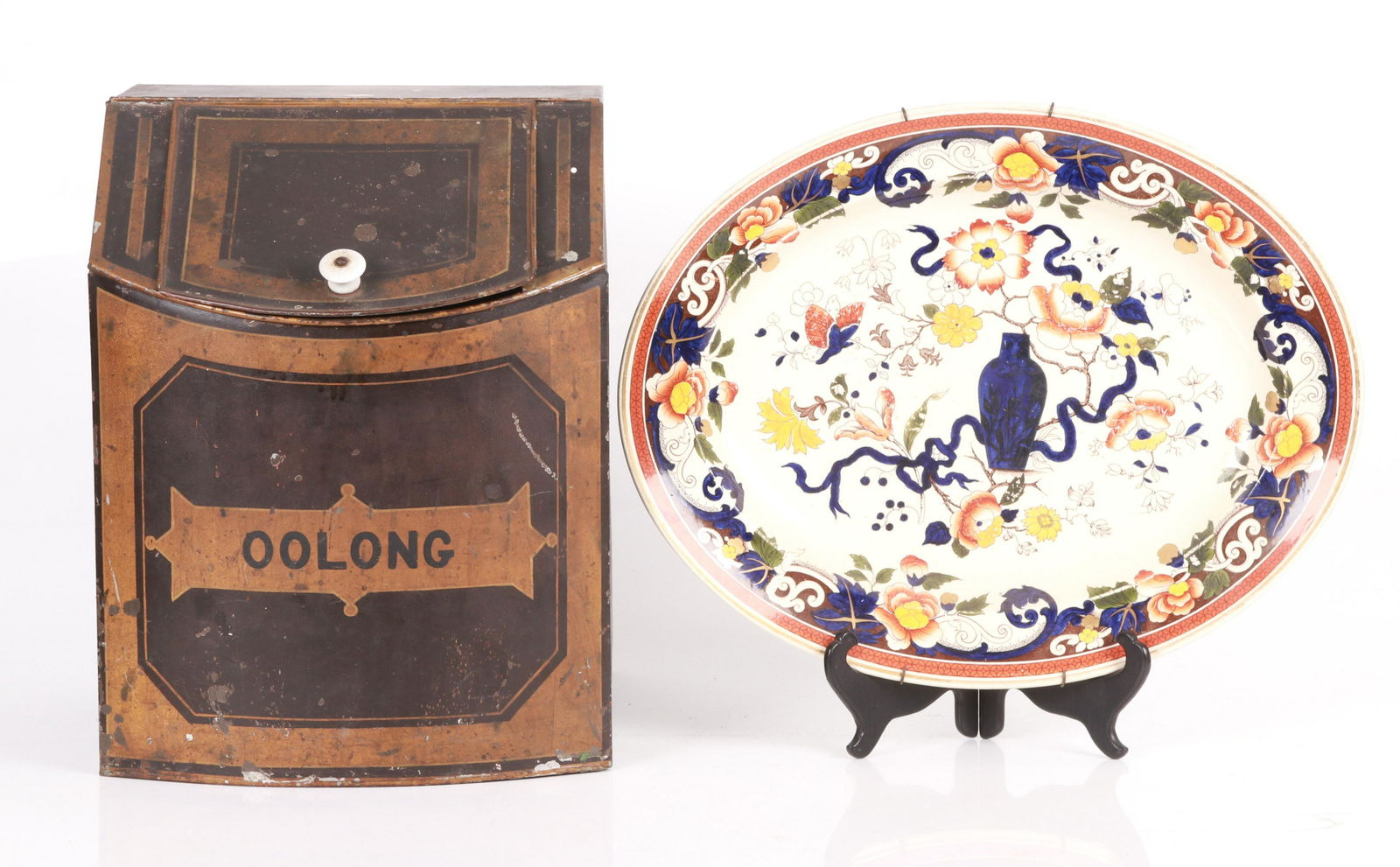 Estate Grouping, Tea Canister & Imari Platter (1 of 8)