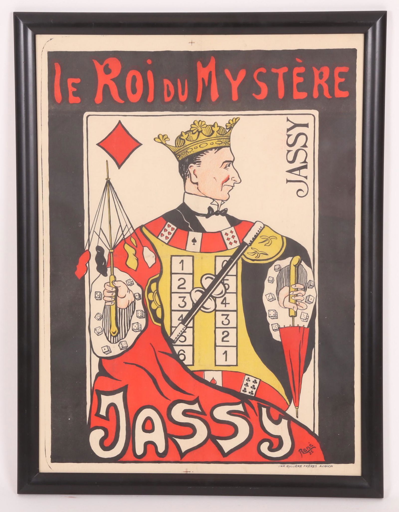 French Playing Card Poster, Le Roi Du Mystere (1 of 5)