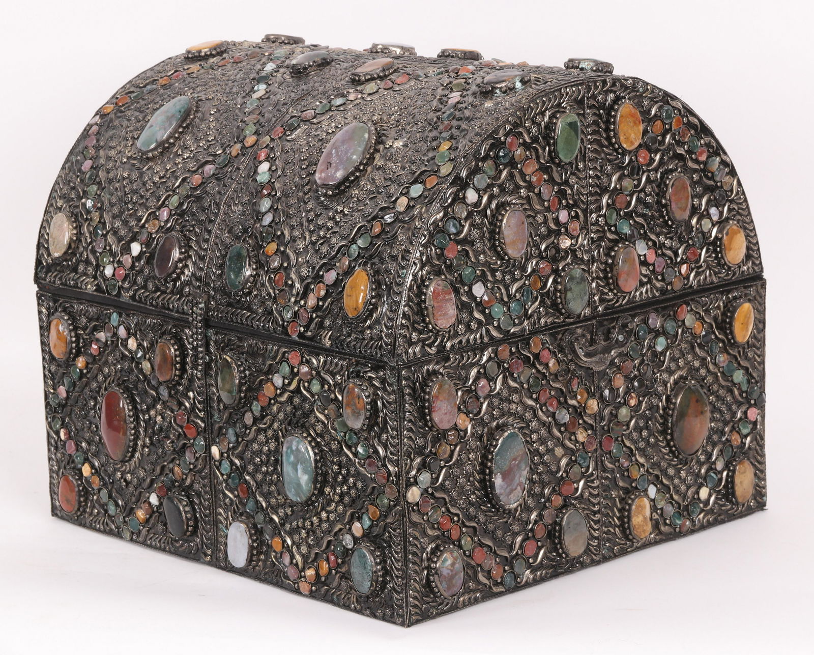 An Indian Stone Inlaid Chest (1 of 7)