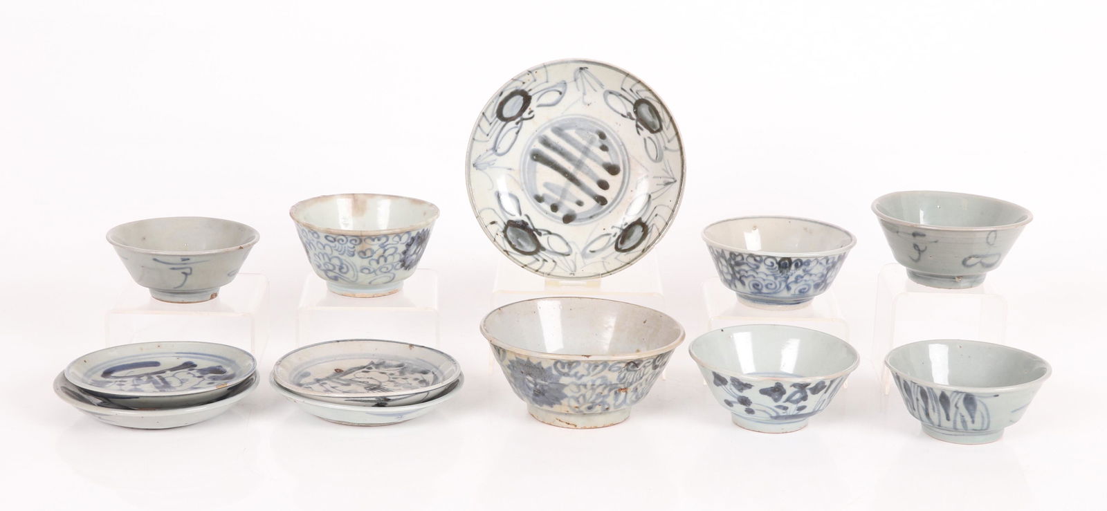 Twelve Early Southeast Asian Porcelain Dishes (1 of 12)