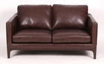 A Contemporary Leather Loveseat