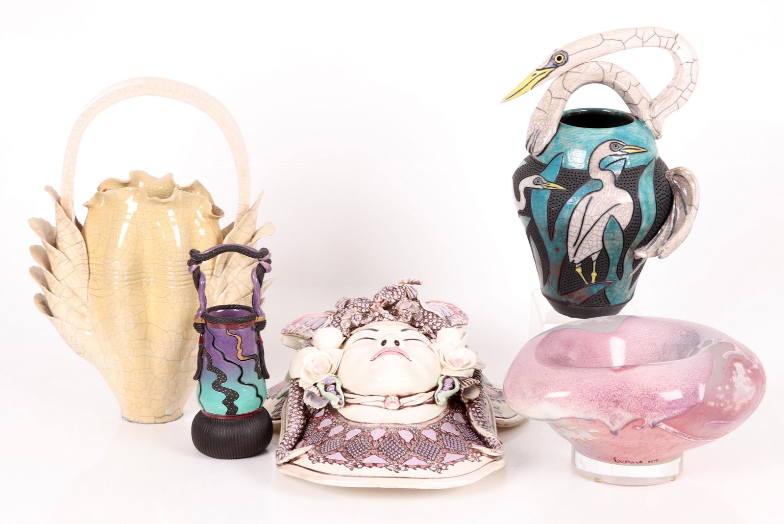 A Group of American Craft Pottery, Raku (1 of 14)