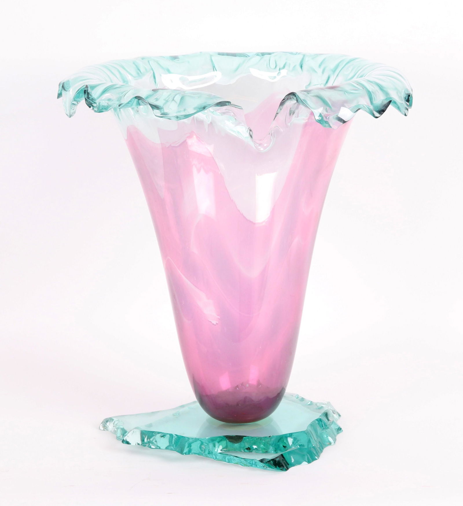 Monumental Laurel Fyfe Studio Art Glass Vase (1 of 7)