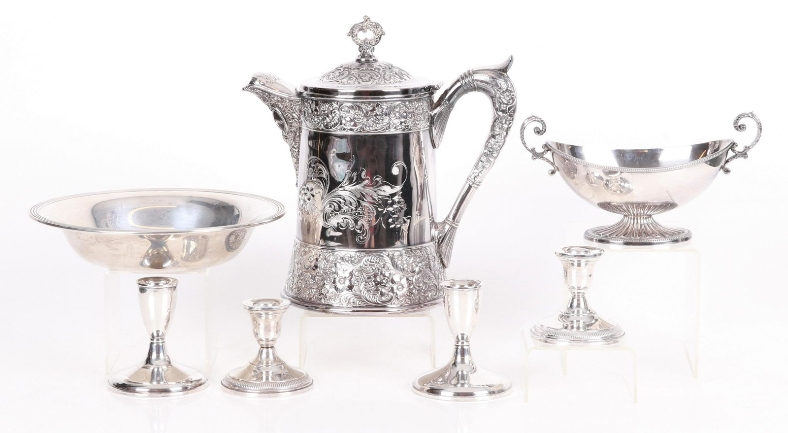 A Group of Sterling and Silver Plated Tableware (1 of 14)