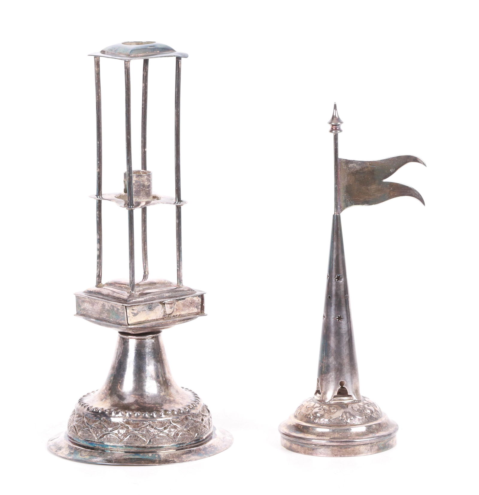 A Havdalah Silver Judaica Candlestick, 19th Century (1 of 17)