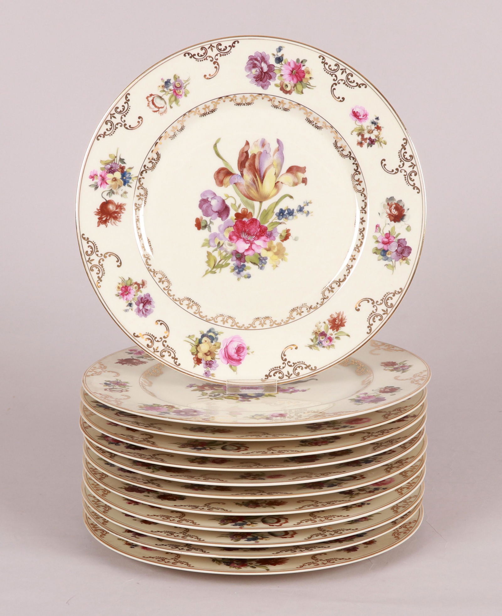 Heinrich Selb, Floral Porcelain Dinner Plates (1 of 8)