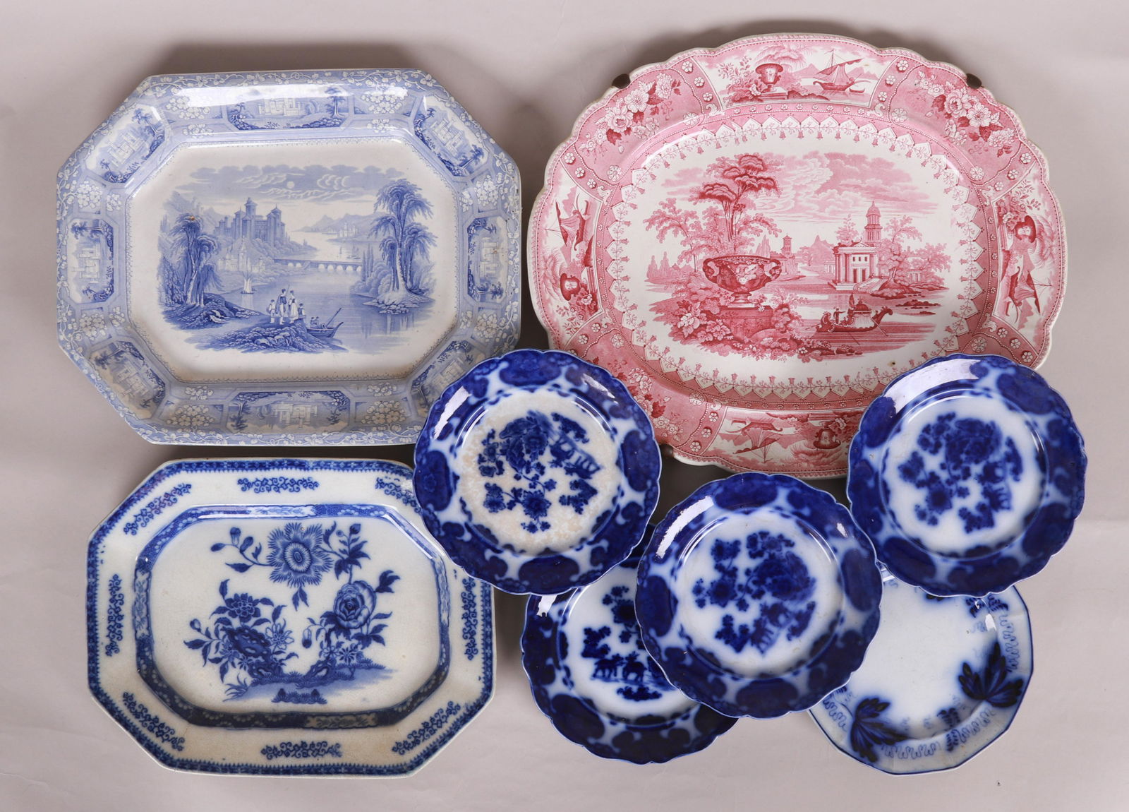19th Century Ironstone Platters, Etc. (1 of 14)