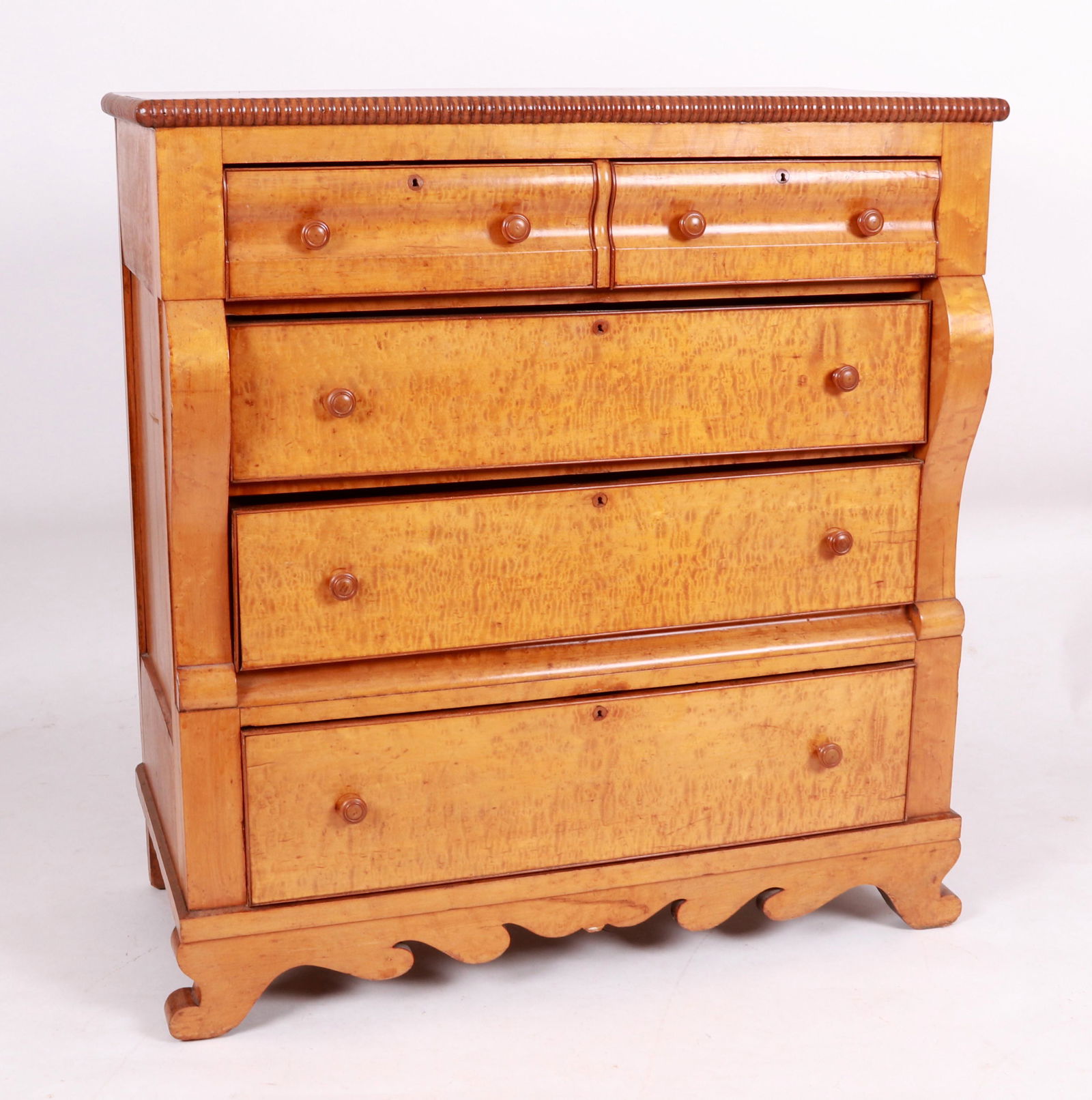 An American Bird's Eye Maple Chest of Drawers (1 of 12)