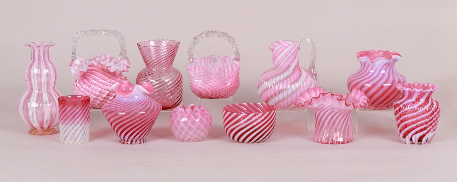 Pink Victorian Spiral Glass, Etc. (1 of 11)