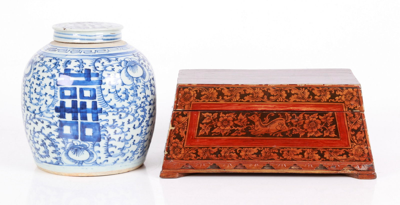 Two Items, Chinese Ginger Jar and Thai Box (1 of 13)